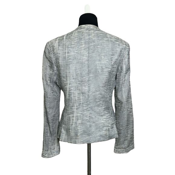 Giorgio Armani Silk Silver Long Sleeves Blazer Size 40 - US Small - Picture 2 of 11